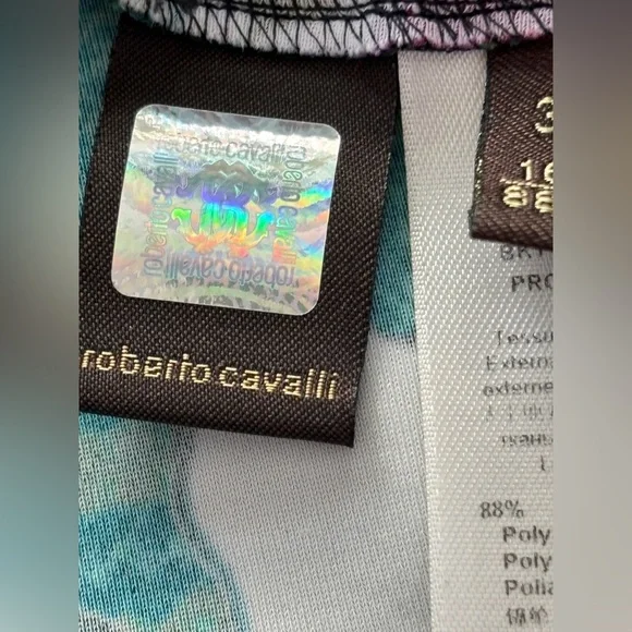 Roberto Cavalli Green Snake Print Floral Bodycon Dress IT 38 US XS 2 Stretch - Picture 5 of 13